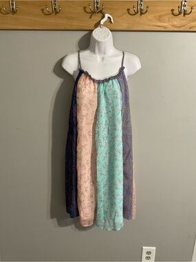 Ces Femme Patchwork Floral Chemise Summer Dress Large Junior